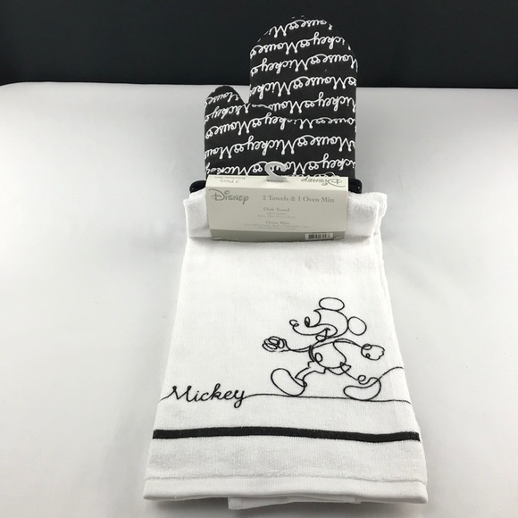 Disney - ‘Mickey Mouse’ mitt/dish towels kitchen set (3 pieces). NWT - Picture 1 of 5